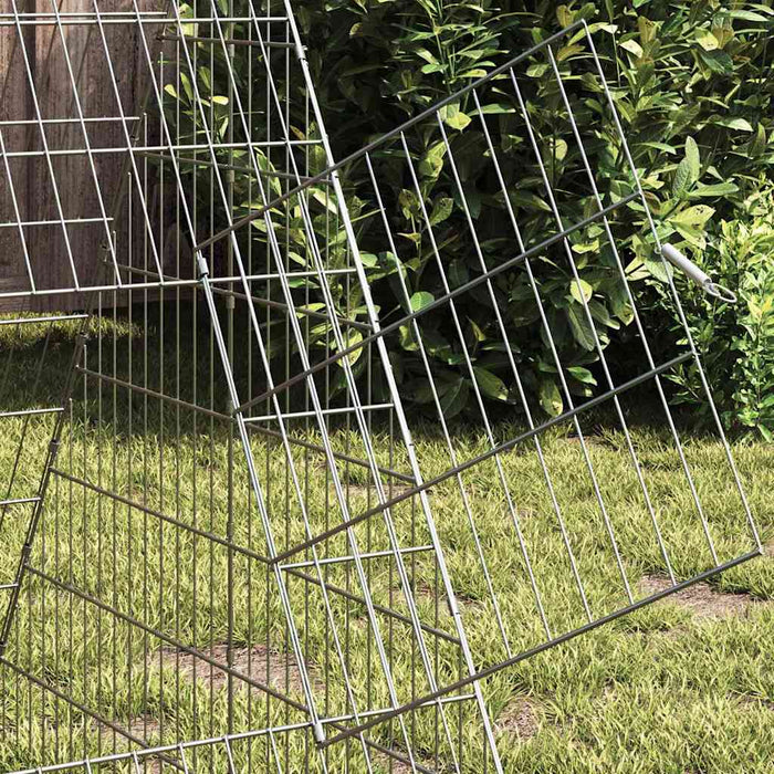 Cușcă pentru pui Argintiu 650 x 100 x 85 cm Oțel Galvanizat - WALTI WALTI