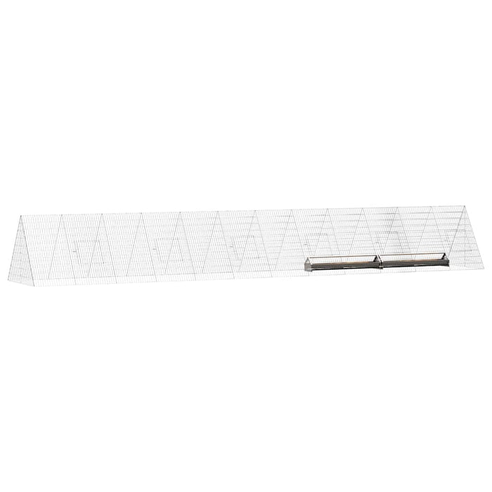 Cușcă pentru pui Argintiu 650 x 100 x 85 cm Oțel Galvanizat - WALTI WALTI