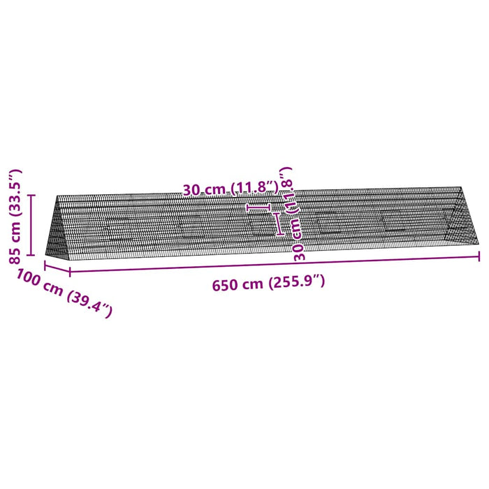 Cușcă pentru pui Argintiu 650 x 100 x 85 cm Oțel Galvanizat - WALTI WALTI