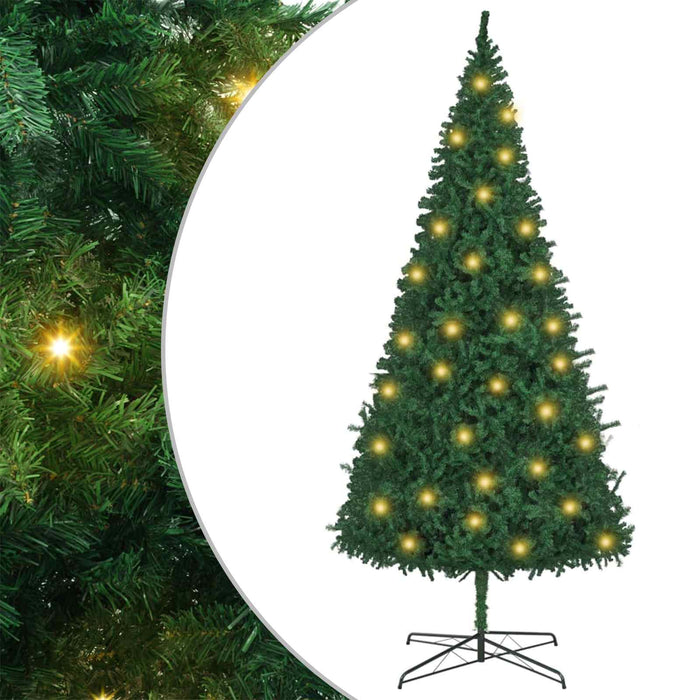 Brad de Crăciun cu lumini decorative cu coarde Verde 400 cm PVC WALTI