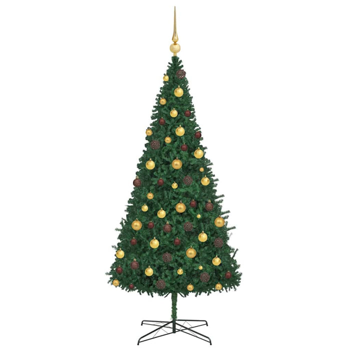 Brad de Crăciun cu lumini decorative cu coarde Verde 400 cm PVC WALTI