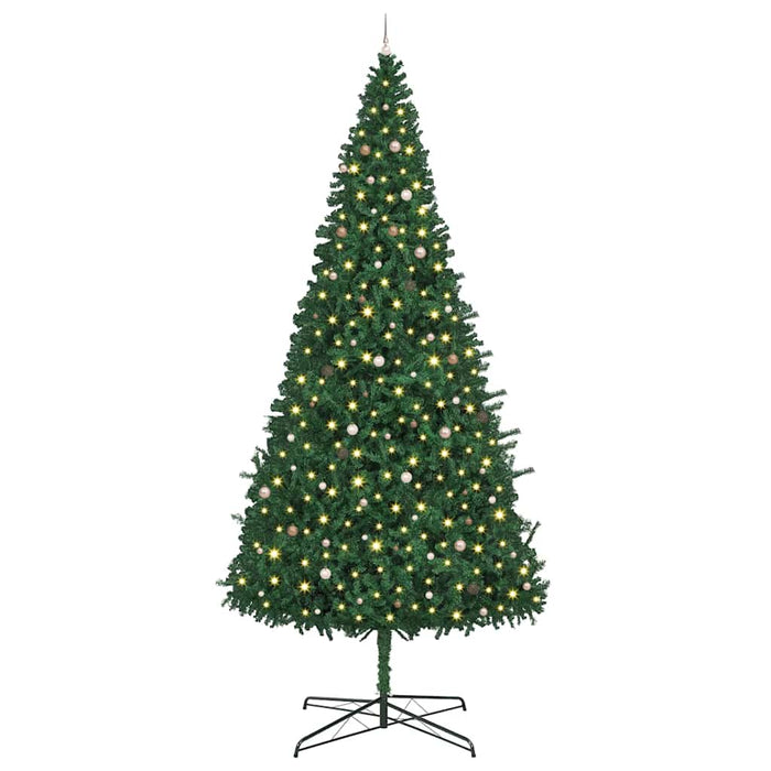 Brad de Crăciun cu lumini decorative cu coarde Verde 400 cm PVC - WALTI WALTI