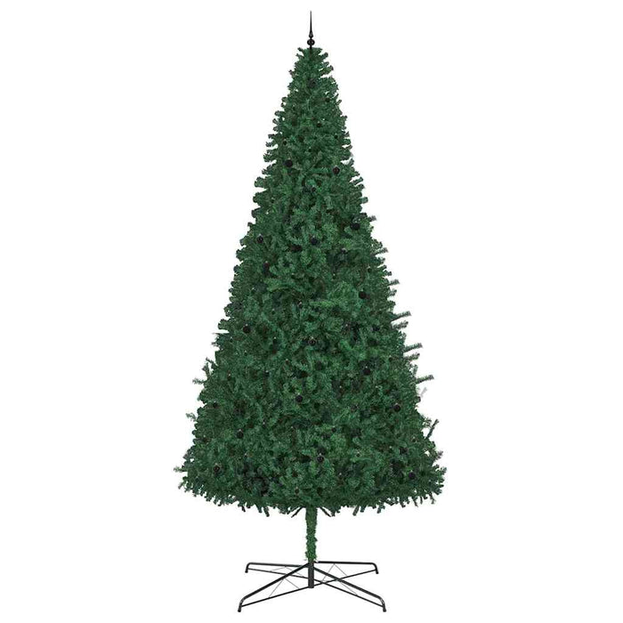 Brad de Crăciun cu lumini decorative cu coarde Verde 400 cm PVC WALTI