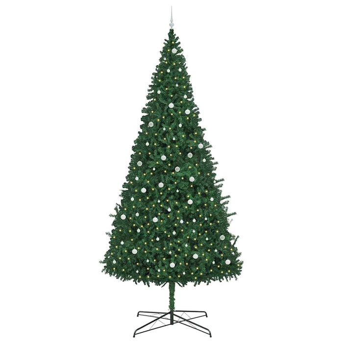 Brad de Crăciun cu lumini decorative cu coarde Verde 400 cm PVC WALTI