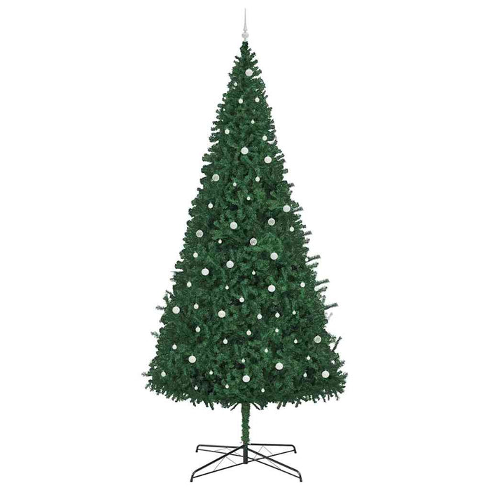 Brad de Crăciun cu lumini decorative cu coarde Verde 400 cm PVC WALTI