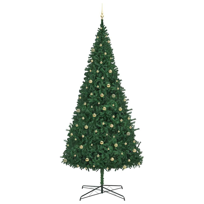 Brad de Crăciun cu lumini decorative cu coarde Verde 400 cm PVC WALTI
