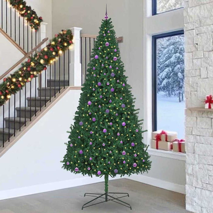 Brad de Crăciun cu lumini decorative cu coarde Verde 400 cm PVC WALTI