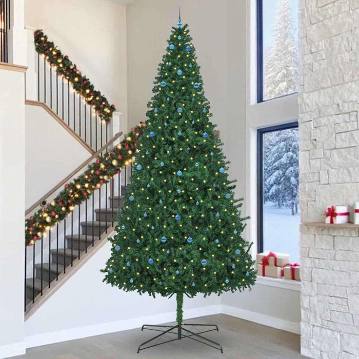 Brad de Crăciun cu lumini decorative cu coarde Verde 400 cm PVC WALTI