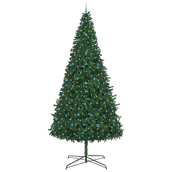 Brad de Crăciun cu lumini decorative cu coarde Verde 400 cm PVC WALTI