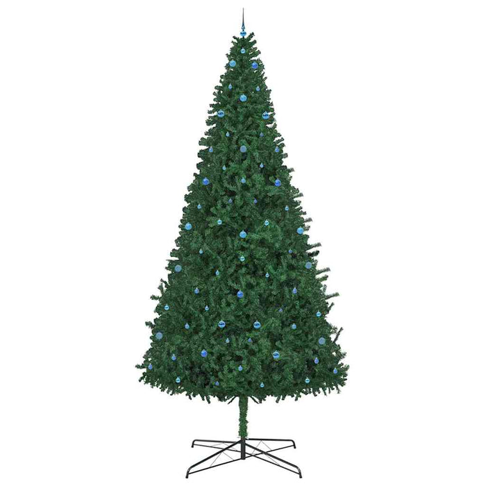 Brad de Crăciun cu lumini decorative cu coarde Verde 400 cm PVC WALTI