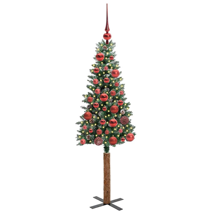 Brad de Crăciun subțire cu 150 LED Verde și alb 150 cm - WALTI WALTI