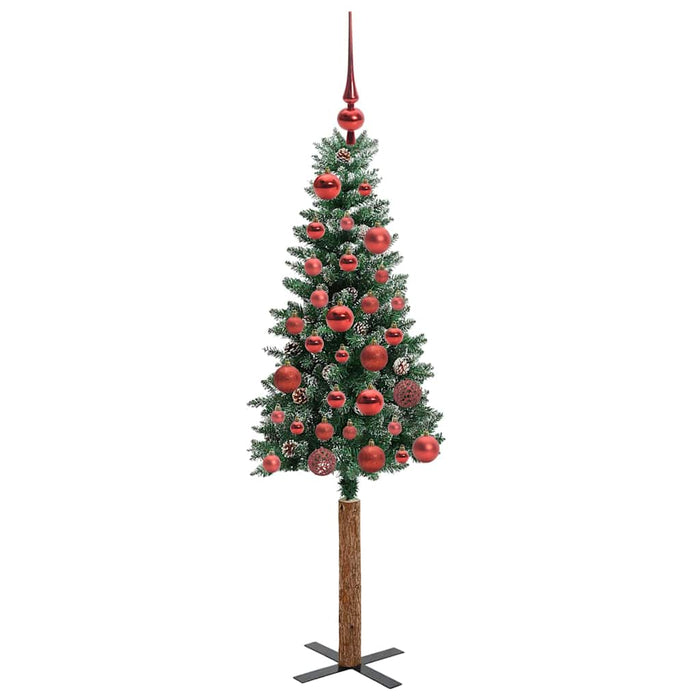 Brad de Crăciun subțire cu 150 LED Verde și alb 150 cm - WALTI WALTI