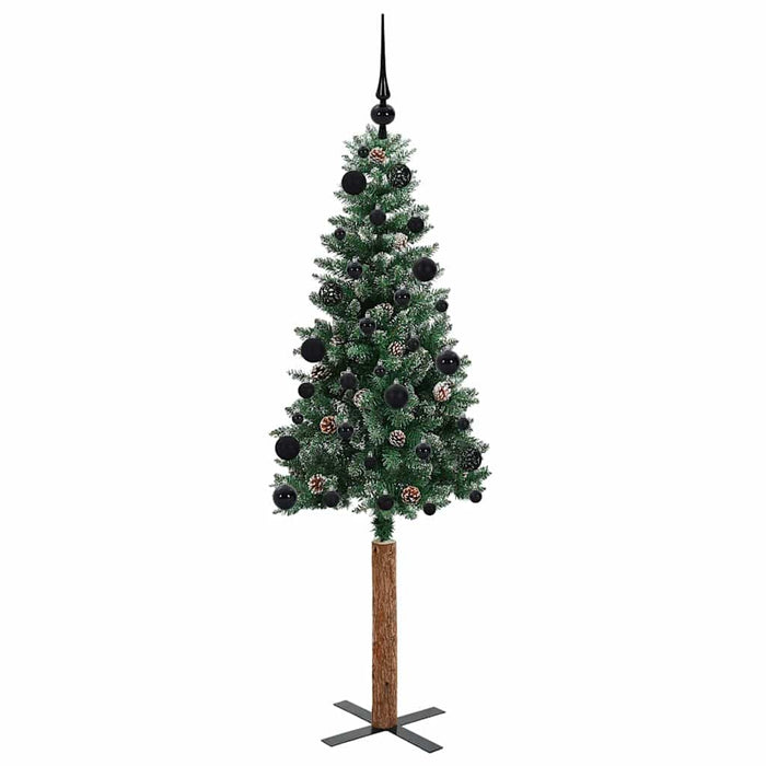 Brad de Crăciun subțire cu 150 LED Verde și alb 150 cm - WALTI WALTI