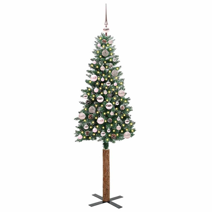 Brad de Crăciun subțire cu 150 LED Verde și alb 150 cm - WALTI WALTI