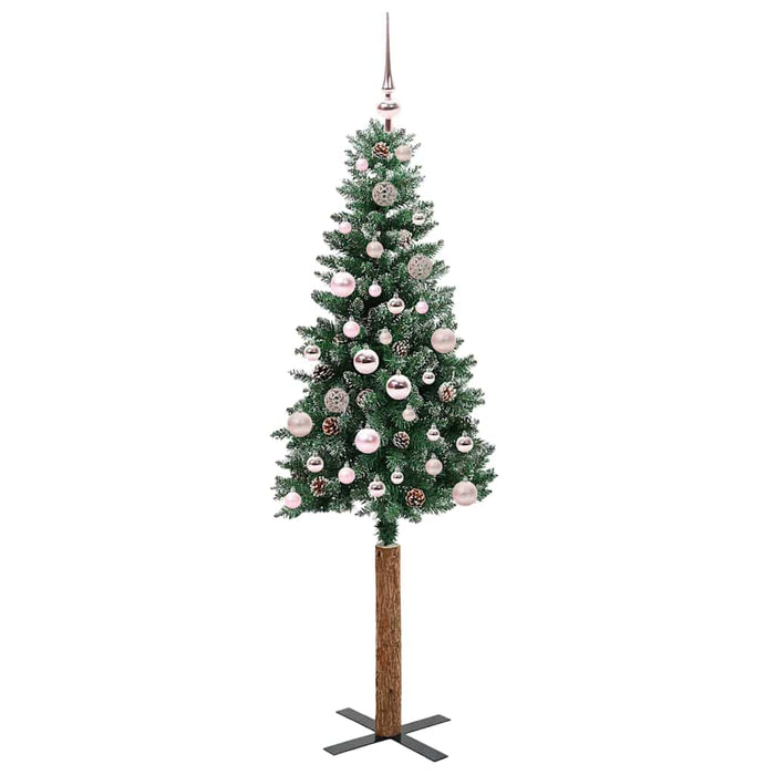 Brad de Crăciun subțire cu 150 LED Verde și alb 150 cm - WALTI WALTI