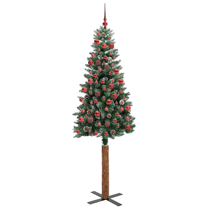 Brad de Crăciun subțire cu 300 LED Verde și alb 180 cm - WALTI WALTI