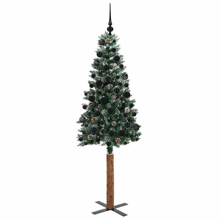 Brad de Crăciun subțire cu 300 LED Verde și alb 180 cm - WALTI WALTI