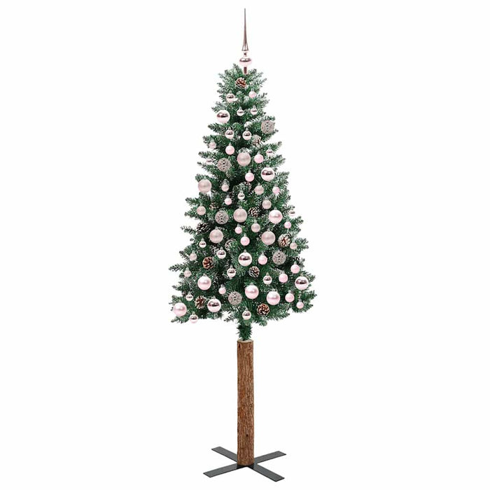 Brad de Crăciun subțire cu 300 LED Verde și alb 180 cm - WALTI WALTI