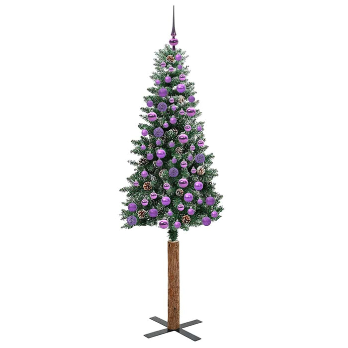 Brad de Crăciun subțire cu 300 LED Verde și alb 180 cm - WALTI WALTI