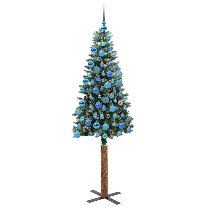 Brad de Crăciun subțire cu 300 LED Verde și alb 180 cm - WALTI WALTI