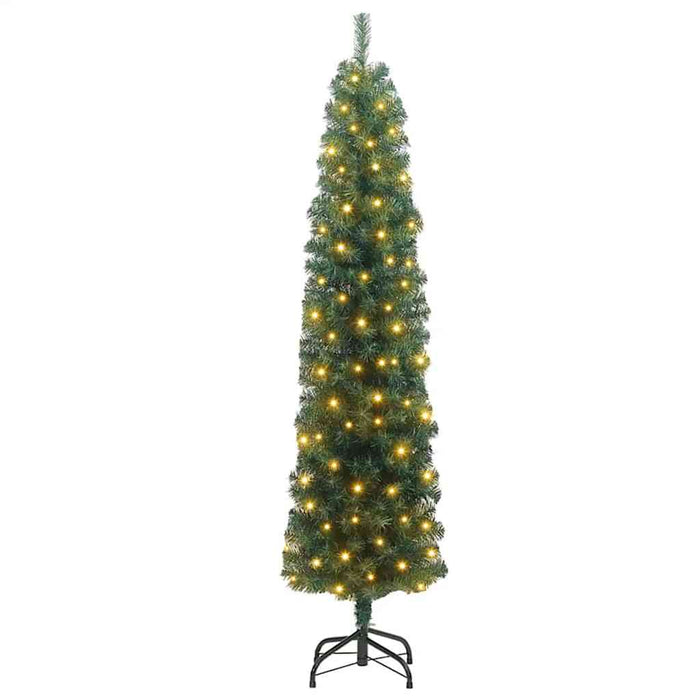 Brad de Crăciun subțire Verde 61 x 61 x 240 cm Plastic și metal - WALTI WALTI