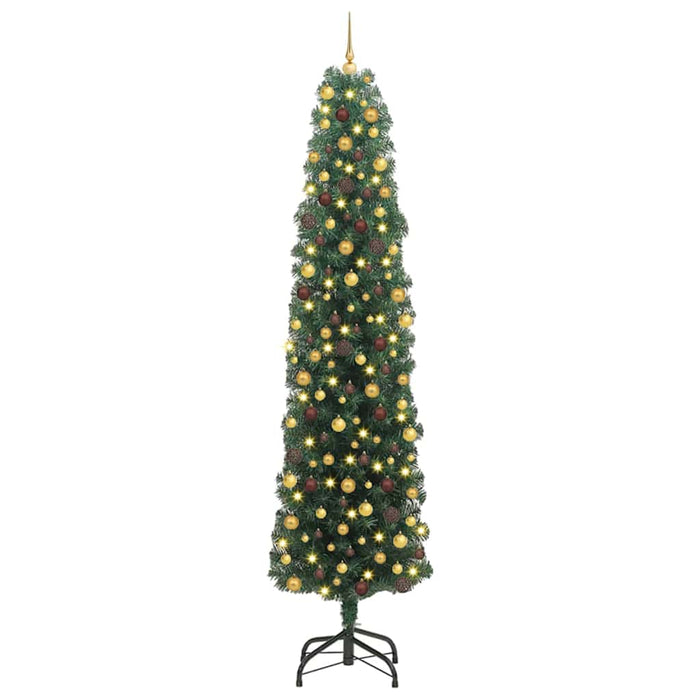 Brad de Crăciun artificial Verde 240 cm PVC și oțel și plastic WALTI