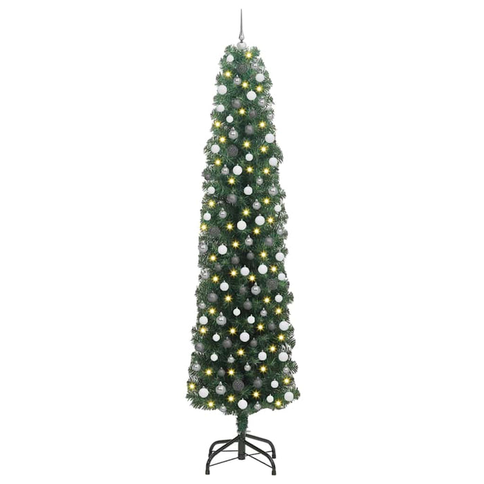 Brad de Crăciun artificial Verde 240 cm PVC și oțel și plastic - WALTI WALTI