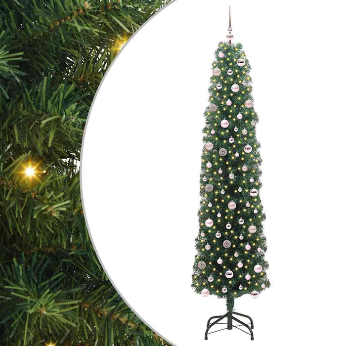 Brad de Crăciun artificial Verde 240 cm PVC și oțel și plastic - WALTI WALTI