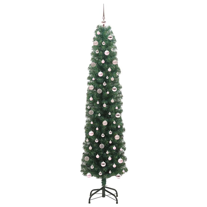 Brad de Crăciun artificial Verde 240 cm PVC și oțel și plastic - WALTI WALTI