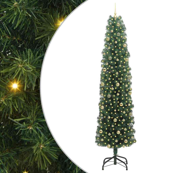 Brad de Crăciun artificial Verde 240 cm PVC și oțel și plastic WALTI