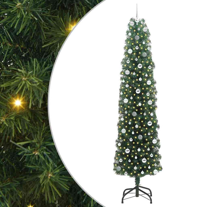 Brad de Crăciun artificial Verde 240 cm PVC și oțel și plastic - WALTI WALTI