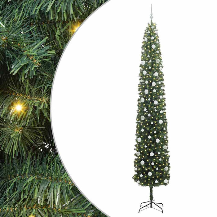 Brad de Crăciun artificial Verde 270 cm PVC și oțel și plastic - WALTI WALTI