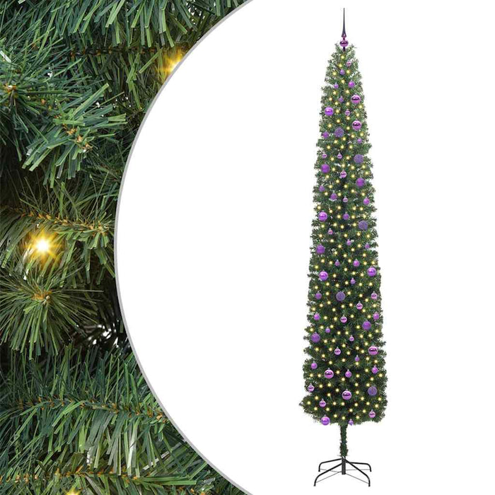 Brad de Crăciun artificial Verde 270 cm PVC și oțel și plastic - WALTI WALTI