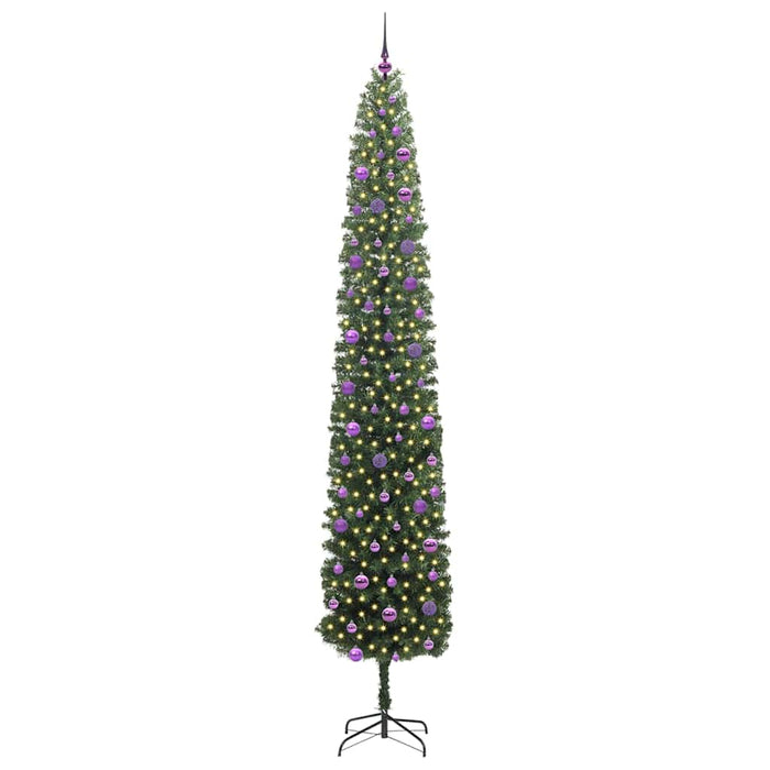 Brad de Crăciun artificial Verde 270 cm PVC și oțel și plastic - WALTI WALTI