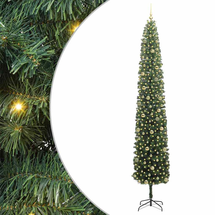 Brad de Crăciun artificial Verde 300 cm PVC și oțel și plastic - WALTI WALTI