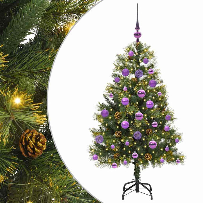 Pom de Crăciun Artificial cu Ramuri Articulare și Conuri 120 cm - WALTI WALTI