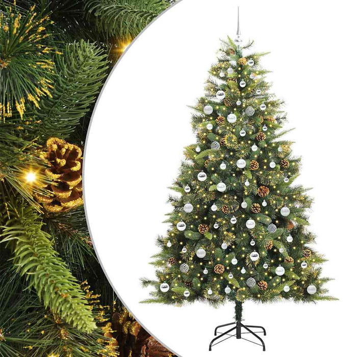 Pom de Crăciun Artificial cu Ramuri Articulare și Conuri 210 cm WALTI