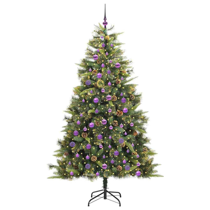 Pom de Crăciun Artificial cu Ramuri Articulare și Conuri 210 cm WALTI