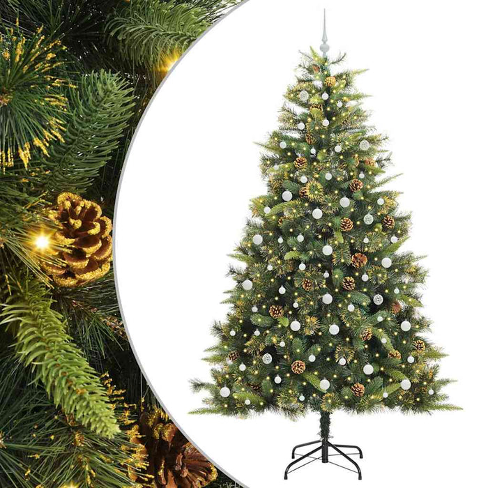 Pom de Crăciun Artificial cu Ramuri Articulare și Conuri 240 cm WALTI