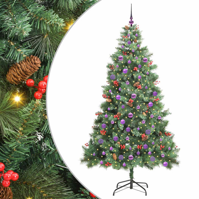 Brad de Crăciun artificial Verde 210 cm PVC și Metal WALTI