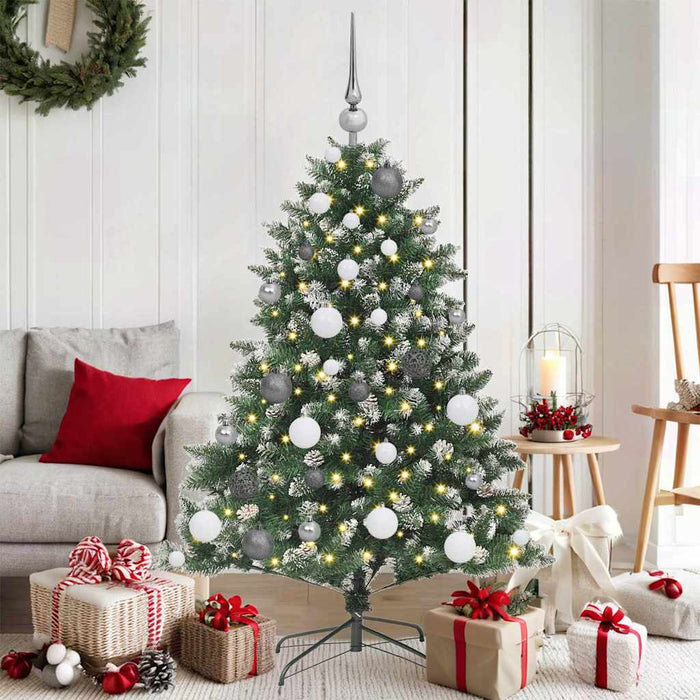 BraddeCrăciunartificial cu lumini cu bandă LED Verde 120cm PVC - WALTI WALTI