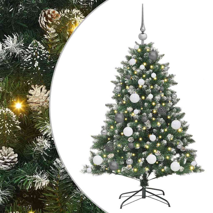 BraddeCrăciunartificial cu lumini cu bandă LED Verde 120cm PVC - WALTI WALTI