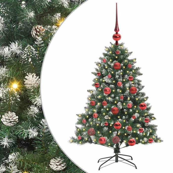 Brad de Crăciun artificial Verde 120 cm PVC și Plastic și Oțel - WALTI WALTI