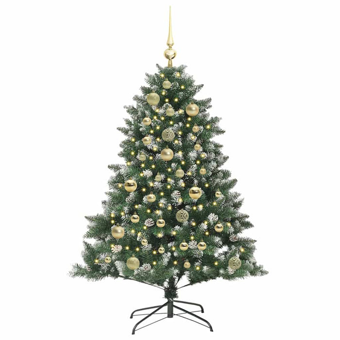 Brad de Crăciun artificial Verde 120 cm PVC și Plastic și Oțel - WALTI WALTI