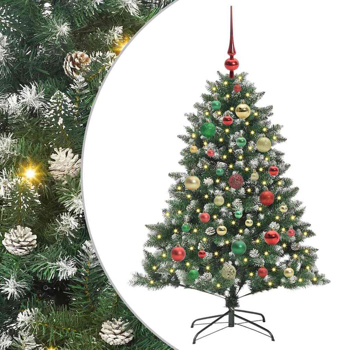 Brad de Crăciun artificial Verde 120 cm PVC și Plastic și Oțel - WALTI WALTI