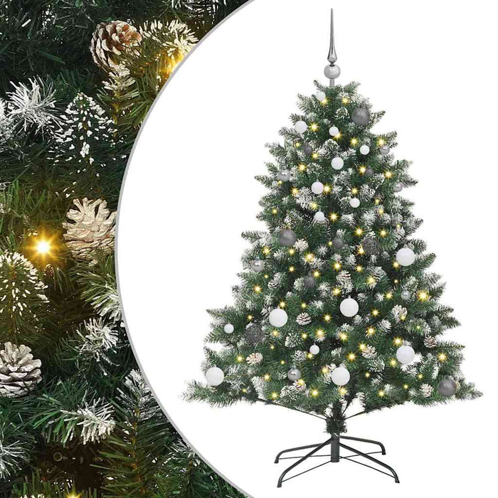BraddeCrăciunartificial cu lumini cu bandă LED Verde 150cm PVC - WALTI WALTI