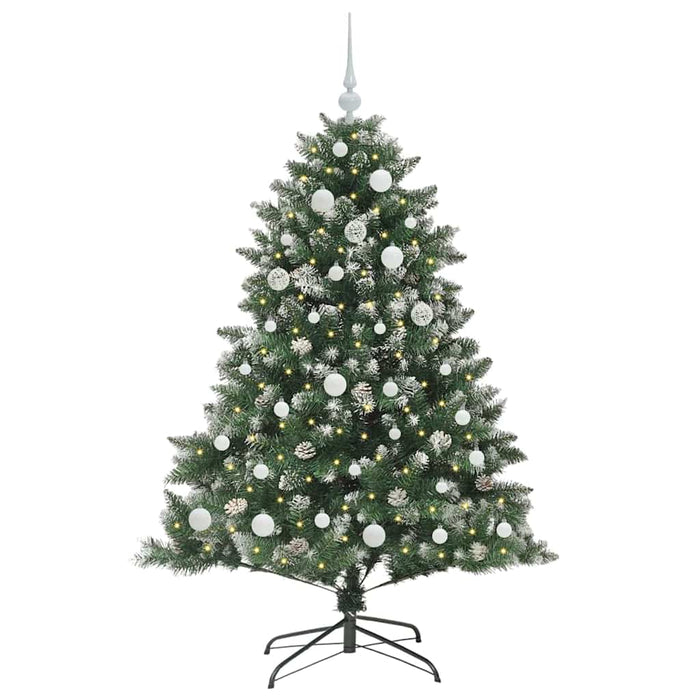Brad de Crăciun artificial Verde 150 cm PVC și Plastic și Oțel - WALTI WALTI