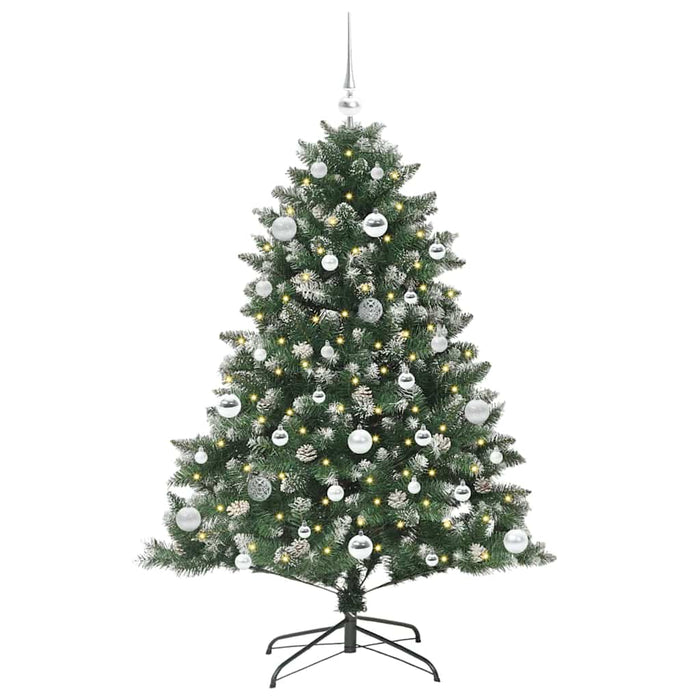 Brad de Crăciun artificial Verde 150 cm PVC și Plastic și Oțel - WALTI WALTI