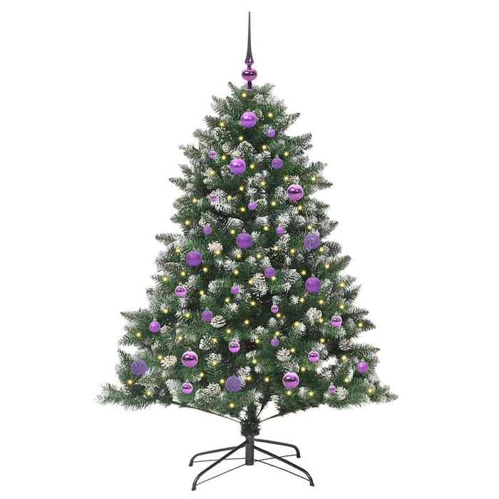 Brad de Crăciun artificial Verde 150 cm PVC și Plastic și Oțel - WALTI WALTI