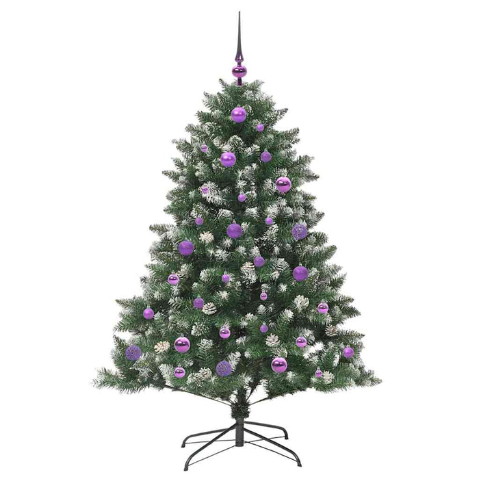 Brad de Crăciun artificial Verde 150 cm PVC și Plastic și Oțel - WALTI WALTI